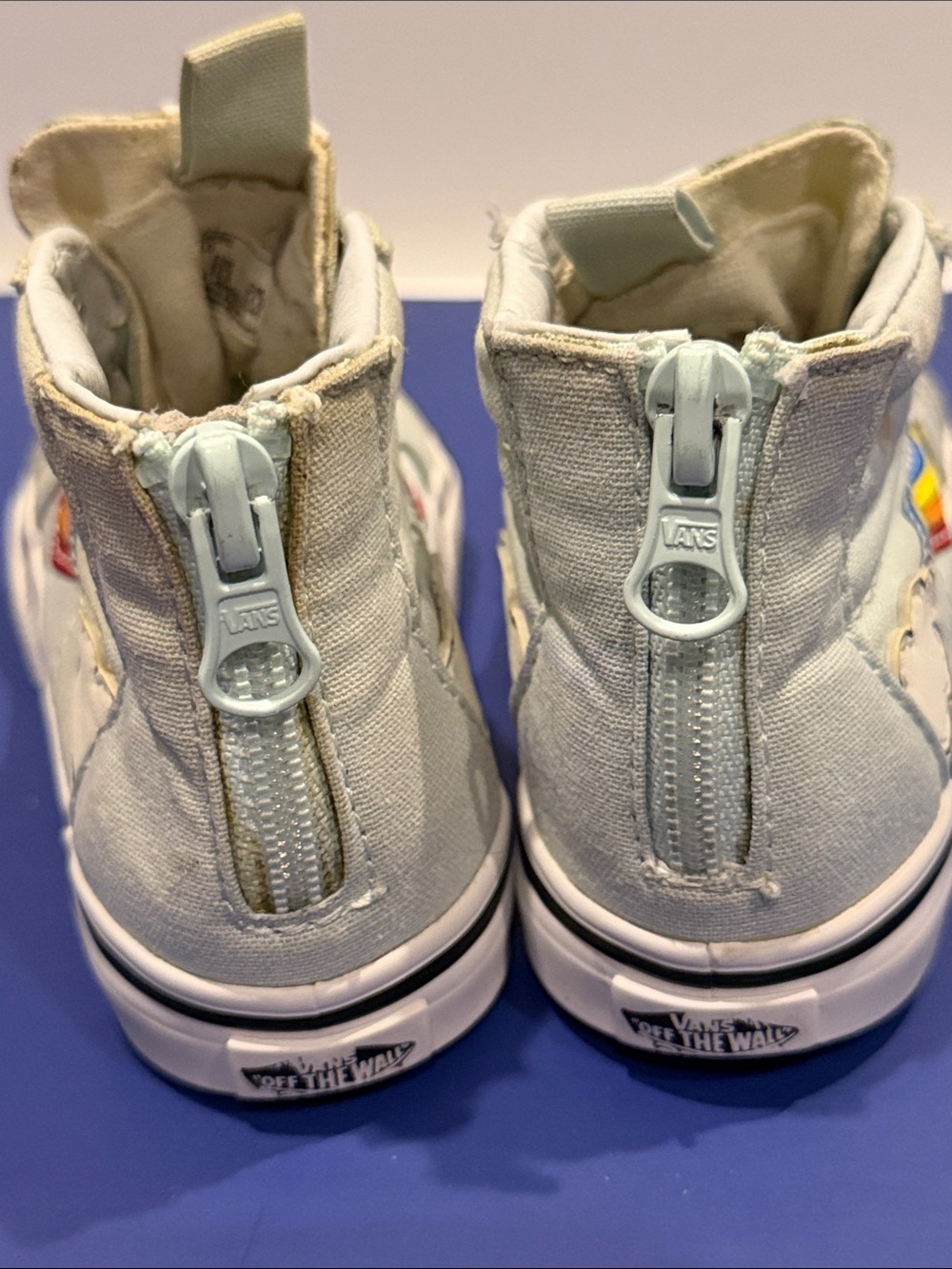 VANS SK8 rainbow sneakers ZIP SHOES KIDS toddler 9 HIGH TOPS - SHOES - Picture 7 of 12